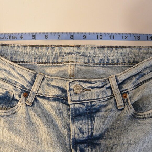 Old Navy High Rise Curvy O.G. Straight Light Wash Button Fly Women's Size 14 - Picture 7 of 12